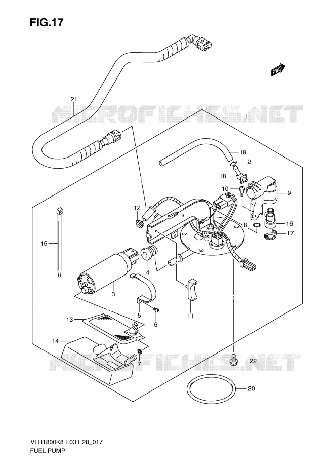 POMPE A ESSENCE Suzuki MOTO 1800 INTRUDER 2008  VLR1800TK8(E3/E28)