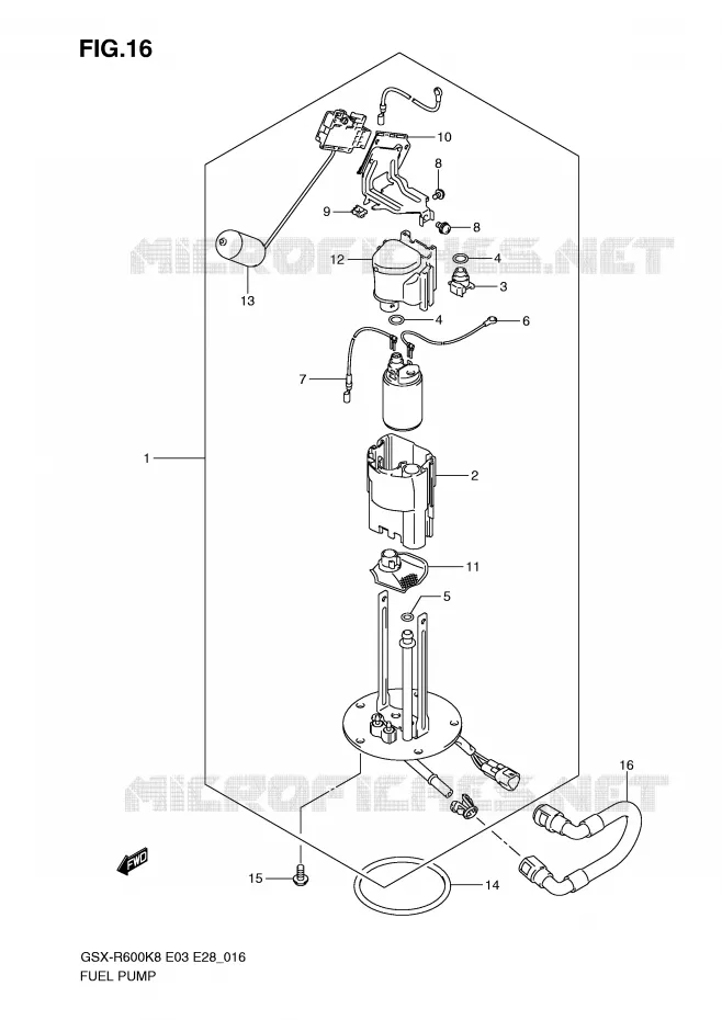 POMPE A ESSENCE Suzuki MOTO 600 GSX-R 2008  GSX-R600K8(E3/E28)
