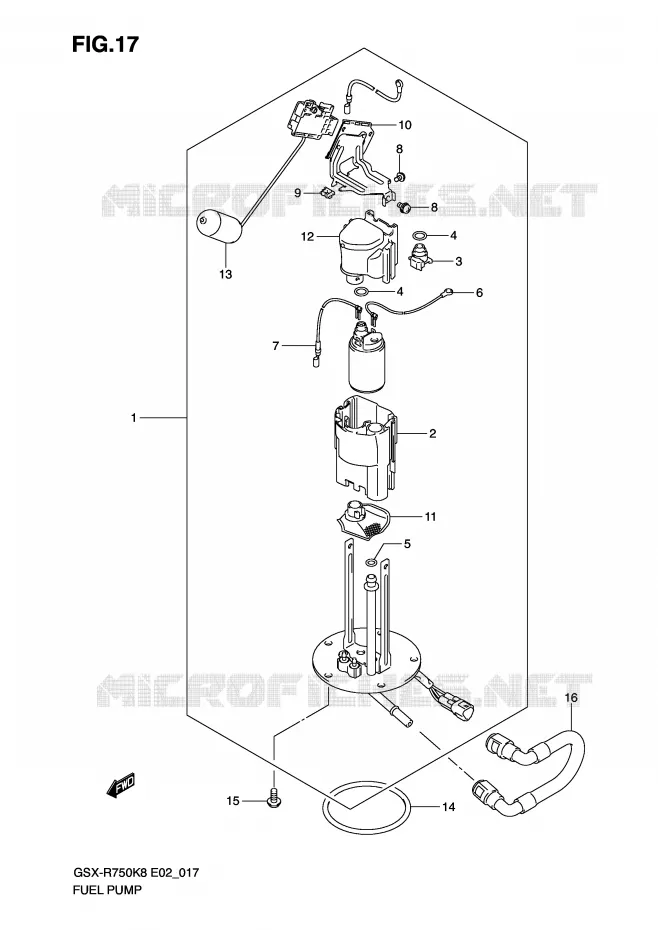 POMPE A ESSENCE Suzuki MOTO 750 GSX-R 2008  GSX-R750U2K8(E2)