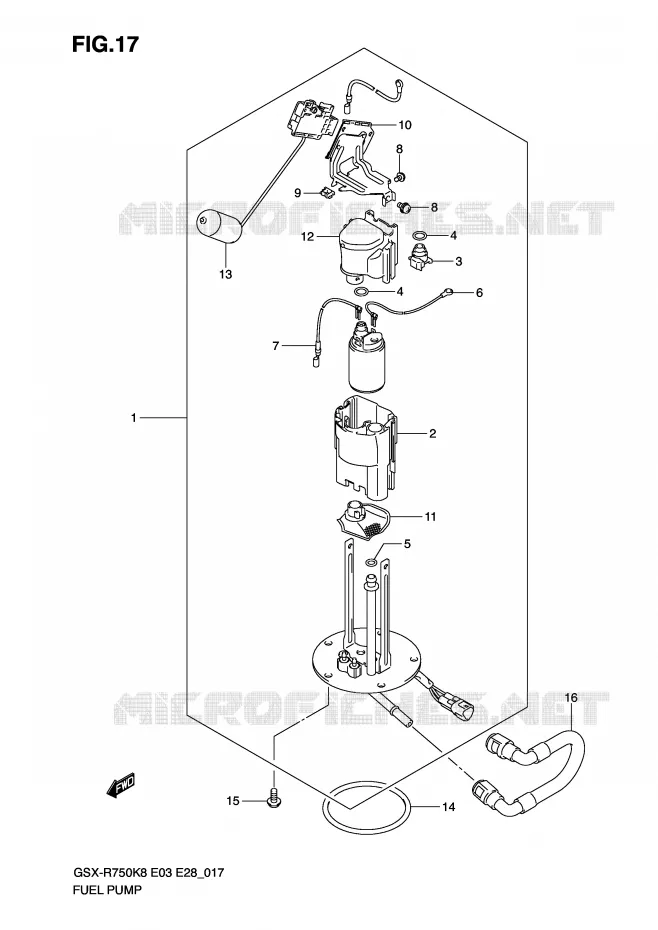 POMPE A ESSENCE Suzuki MOTO 750 GSX-R 2010  GSX-R750L0(E3/E28)