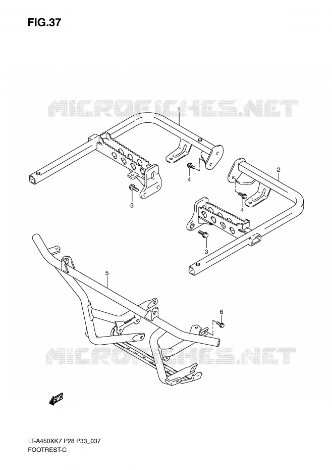 REPOSE PIED Suzuki QUAD 450 KINGQUAD 2009  LT-A450XZK9(P28/P33)