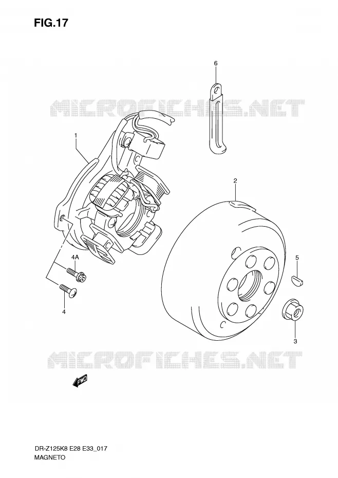 ALLUMAGE ROTOR - STATOR Suzuki MOTO 125 DR-Z 2008  DR-Z125LK8(E28/E33)