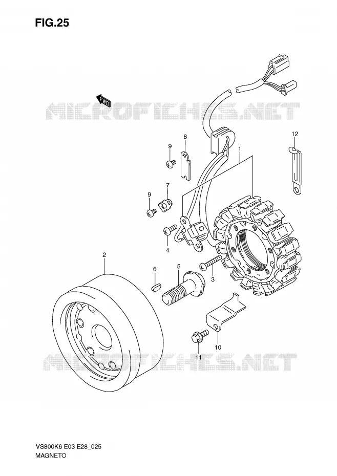 ALLUMAGE ROTOR - STATOR Suzuki MOTO 800 INTRUDER 2009  VS800K9(E3/E28)