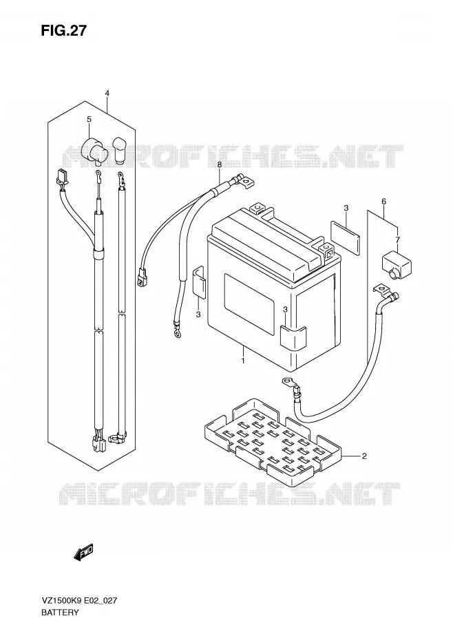 BATTERIE Suzuki MOTO 1500 BOULEVARD-M91 2010  VZ1500L0(E2)