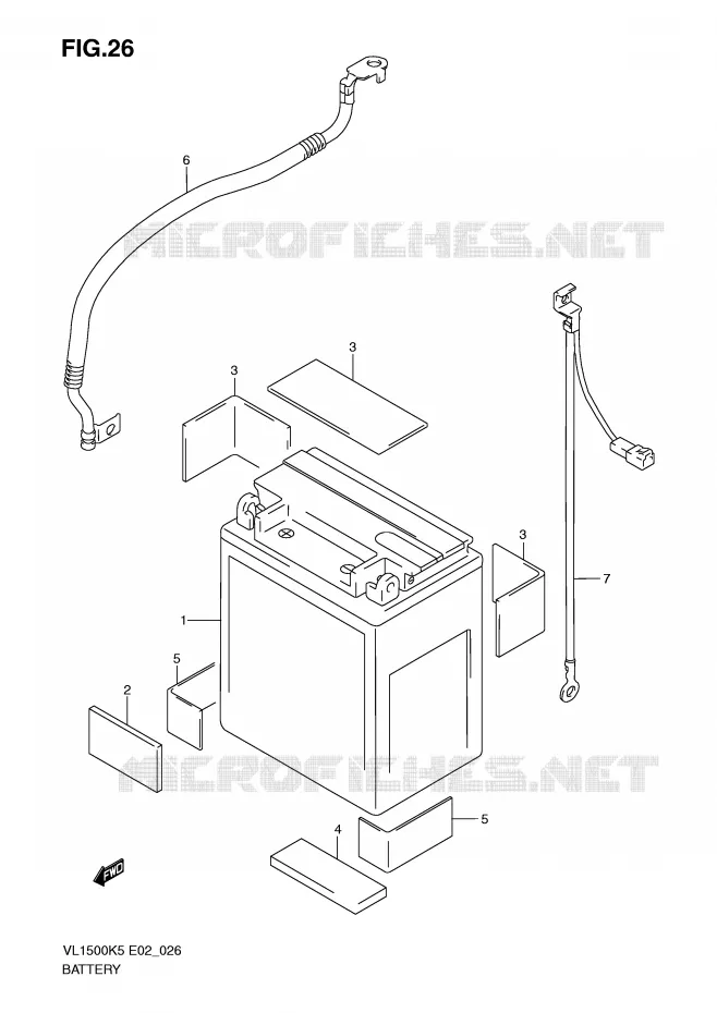 BATTERIE Suzuki MOTO 1500 INTRUDER 2009  VL1500K9(E2)