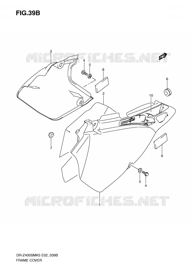 CARENAGES (MODEL K9) Suzuki MOTO 400 DR-Z 2007  DR-Z400SMK7(E2)