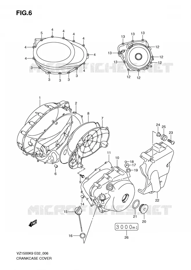 CARTER Suzuki MOTO 1500 BOULEVARD-M91 2010  VZ1500L0(E2)