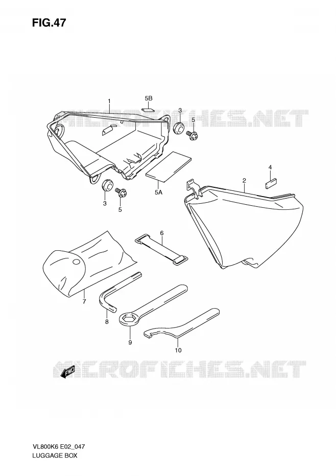 COFFRE Suzuki MOTO 800 VOLUSIA 2007  VL800CUEK7(E2)