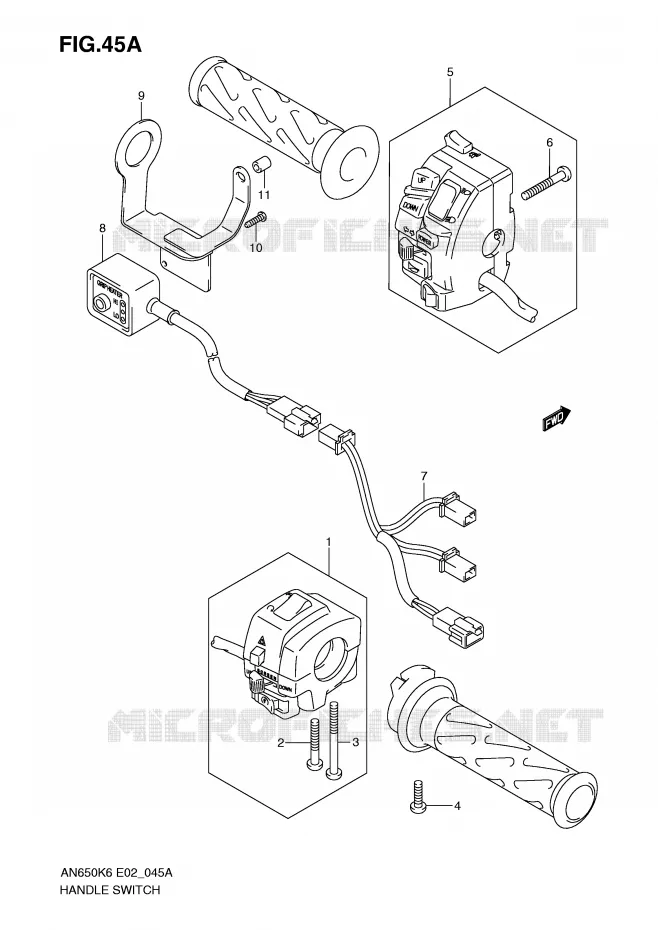 COMMODOS (AN650AK9/AL0) Suzuki SCOOTER 650 BURGMAN 2007  AN650AK7(E2)