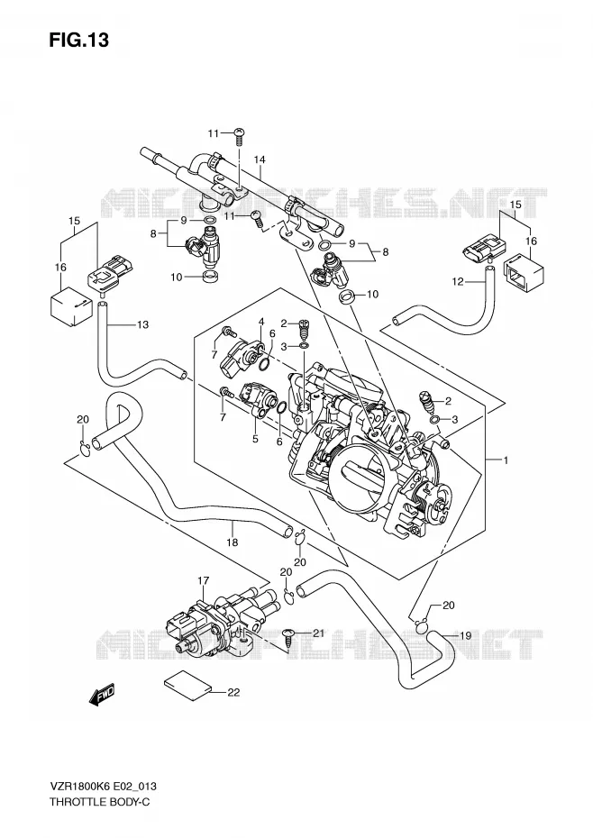 ENSEMBLE INJECTION Suzuki MOTO 1800 INTRUDER 2007  VZR1800K7(E2)