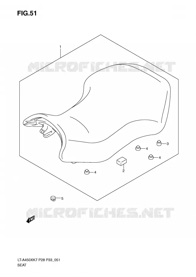 SELLE Suzuki QUAD 450 KINGQUAD 2007  LT-A450XK7(P28/P33)
