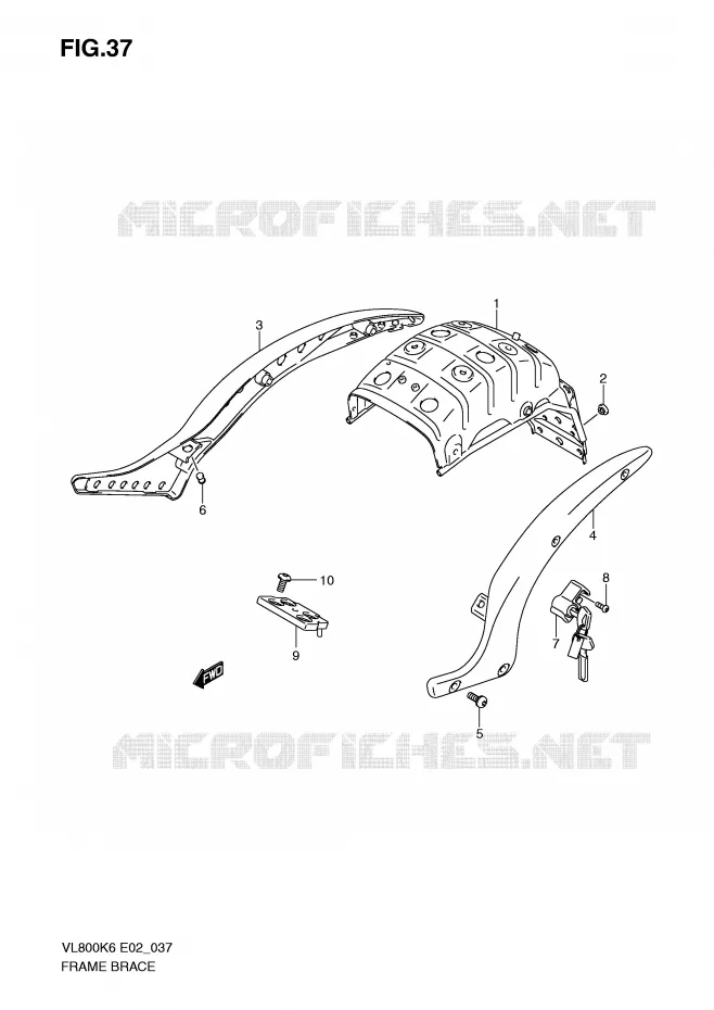 SUPPORT CADRE Suzuki MOTO 800 VOLUSIA 2007  VL800CK7(E2)
