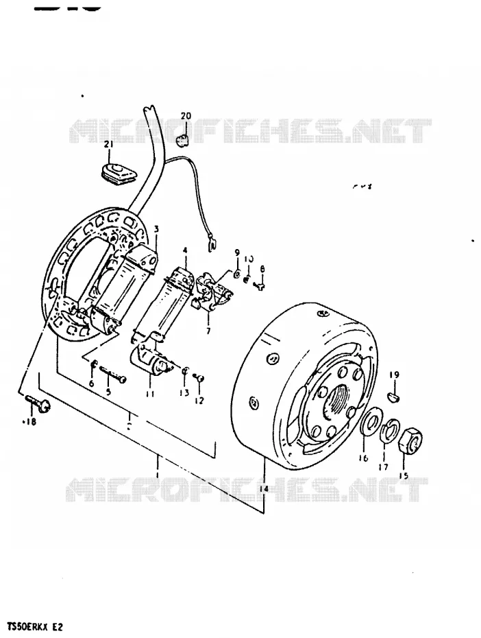 ALLUMAGE ROTOR - STATOR Suzuki MOTO 50 TS-ER 1980  TS50ERKT(T/X)