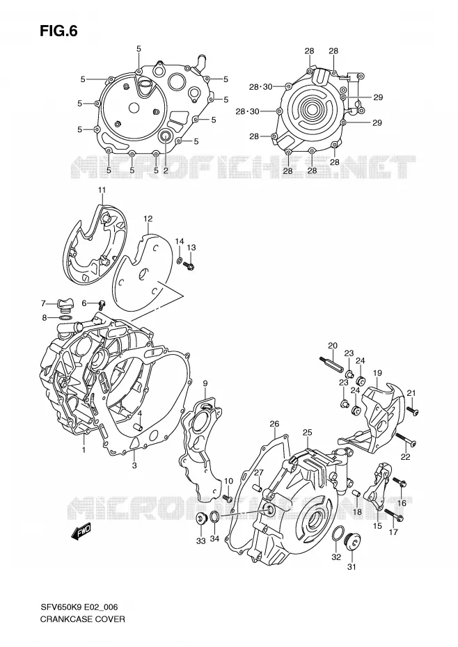 CARTER Suzuki MOTO 650 GLADIUS 2010  SFV650AL0(E2)