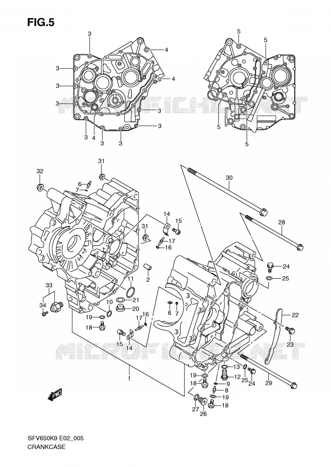 CARTER Suzuki MOTO 650 GLADIUS 2010  SFV650UL0(E2)
