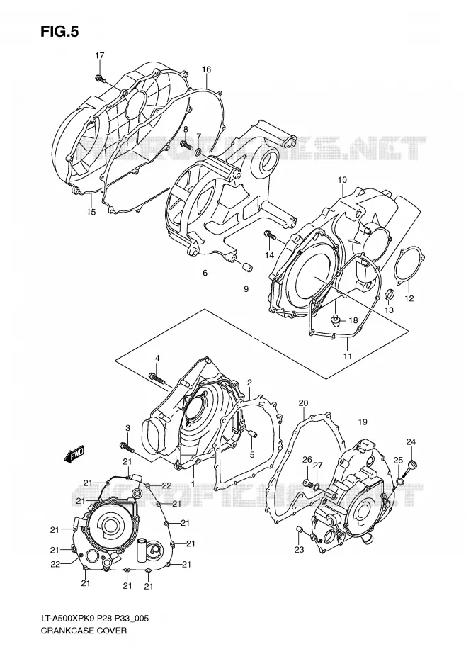 CARTER Suzuki QUAD 500 VINSON 2009  LT-A500XPZK9(P28/P33)