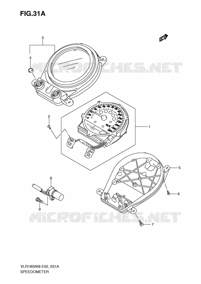 COMPTEUR (VLR1800TK9/TL0) Suzuki MOTO 1800 INTRUDER 2009  VLR1800UFK9(E2)