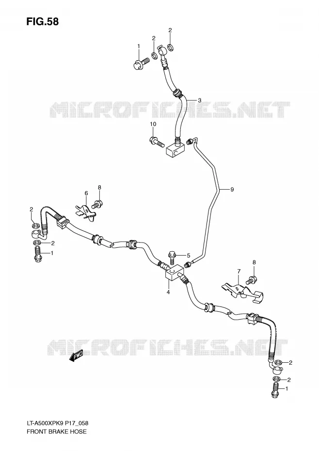 DURITE DE FREIN AVANT Suzuki QUAD 500 KINGQUAD 2010  LT-A500XPL0(P17)