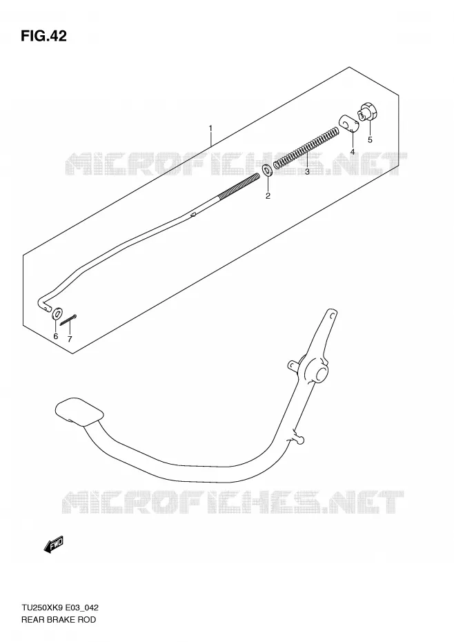 FREIN ARRIERE Suzuki MOTO 250 TU 2009  TU250XK9(E3)