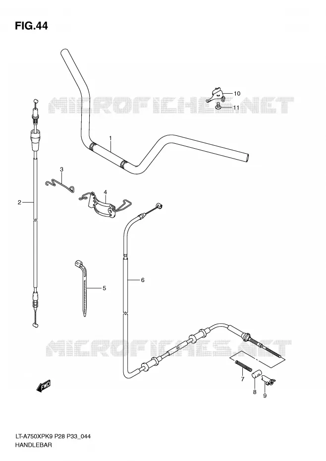 GUIDON Suzuki QUAD 750 KINGQUAD 2009  LT-A750XPK9(P28/P33)