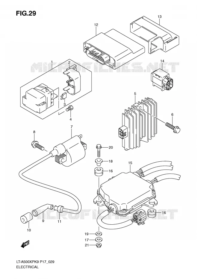 PARTIE ELECTRIQUE (MODEL K9) Suzuki QUAD 500 VINSON 2009  LT-A500XPK9(P17)