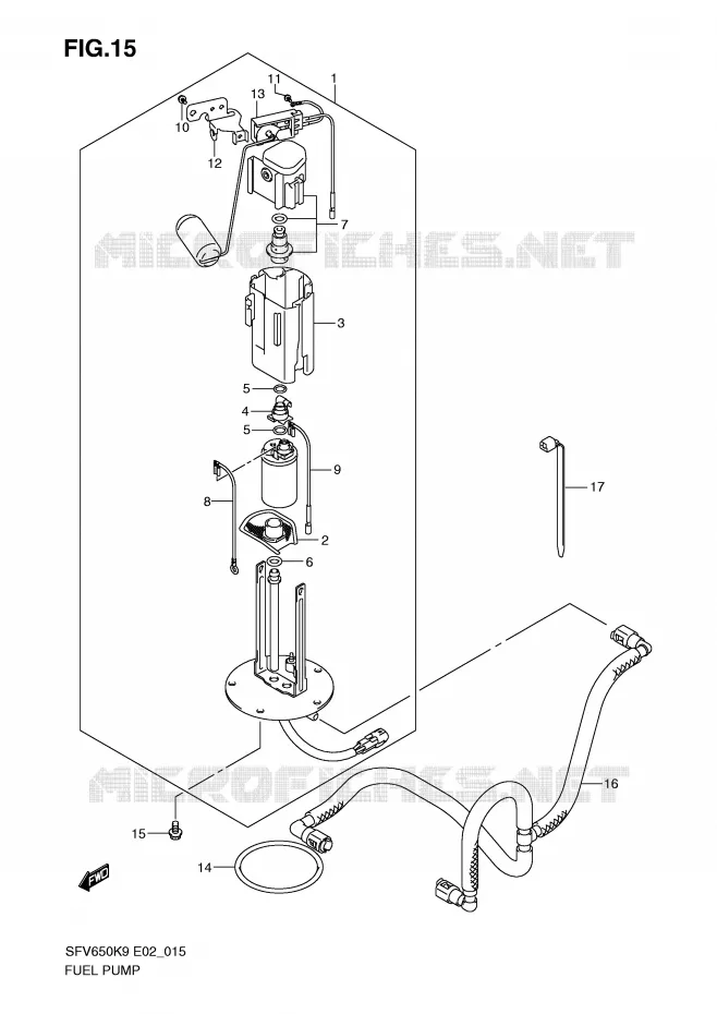 POMPE A ESSENCE Suzuki MOTO 650 GLADIUS 2010  SFV650UL0(E2)
