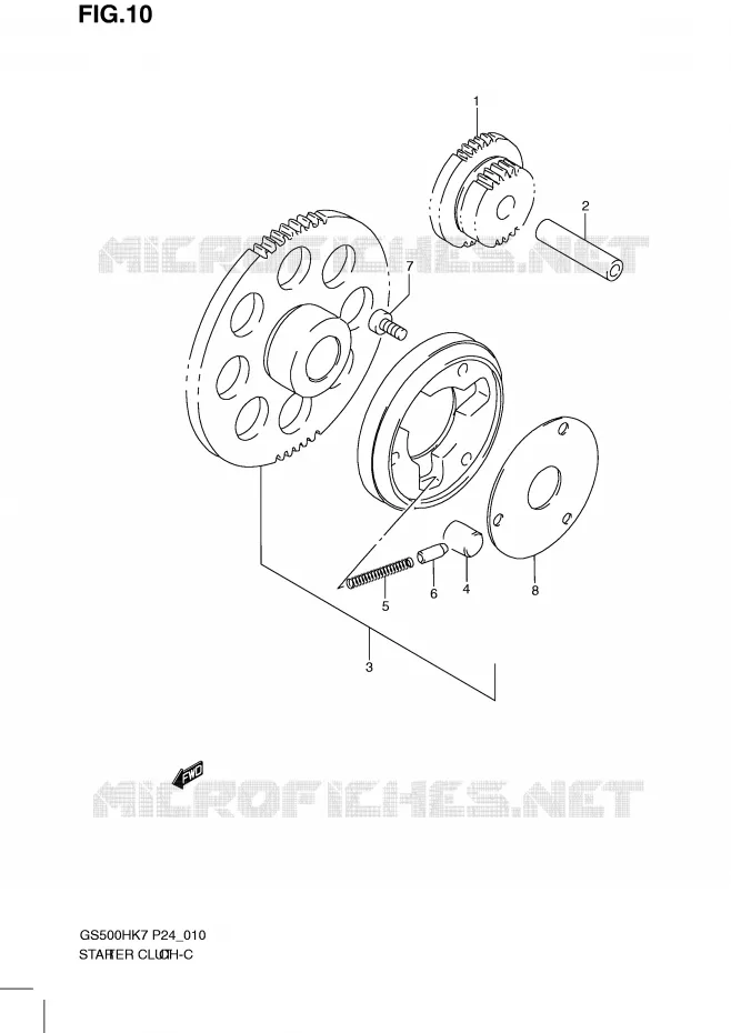 ROUE LIBRE DE DEMARREUR Suzuki MOTO 500 GS-E 2010  GS500HL0(P24)