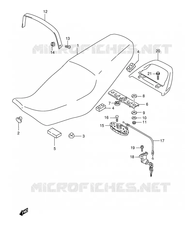 SELLE Suzuki MOTO 500 GS-E 1998  GS500EW(E2)