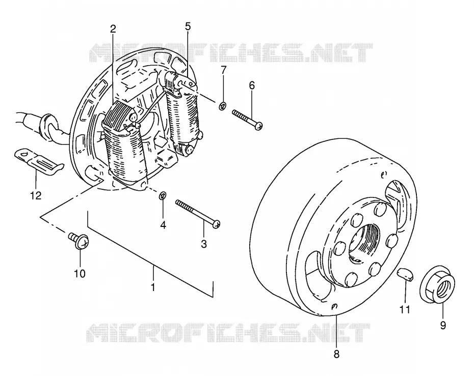 ALLUMAGE ROTOR - STATOR (E16) Suzuki SCOOTER 50 FZ 1990  FZ50L(E1)