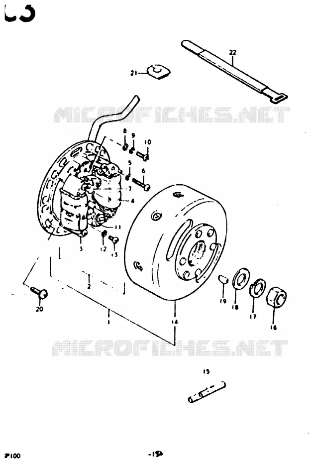 ALLUMAGE ROTOR - STATOR (E24) Suzuki MOTO 100 GP 1978  GP100UC(C/N)