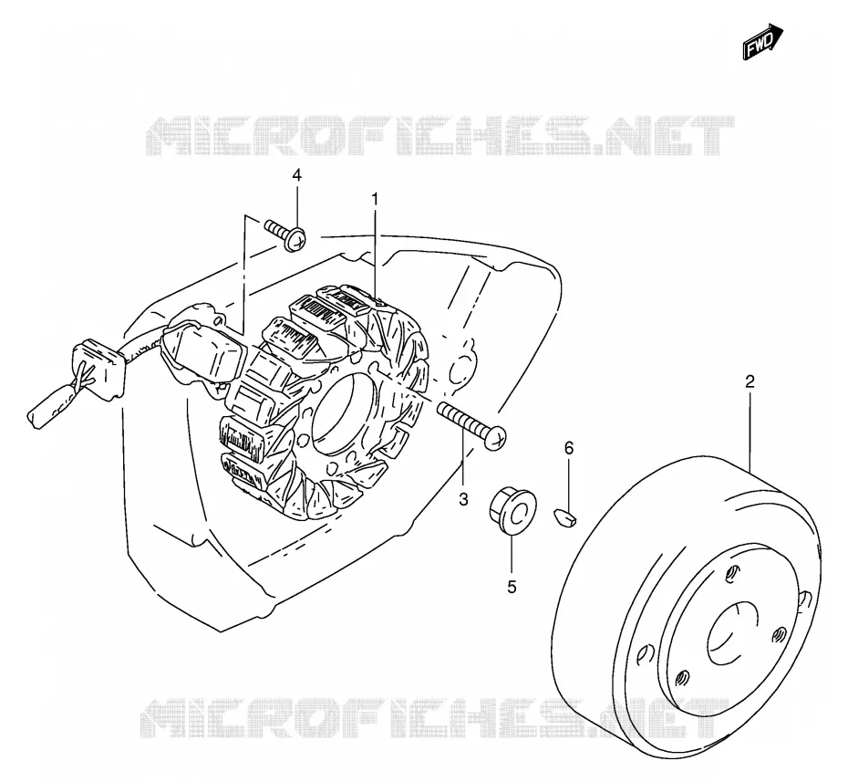 ALLUMAGE ROTOR - STATOR (VOIR NOTE) Suzuki MOTO 125 GS 1990  GS125ESL(E1)