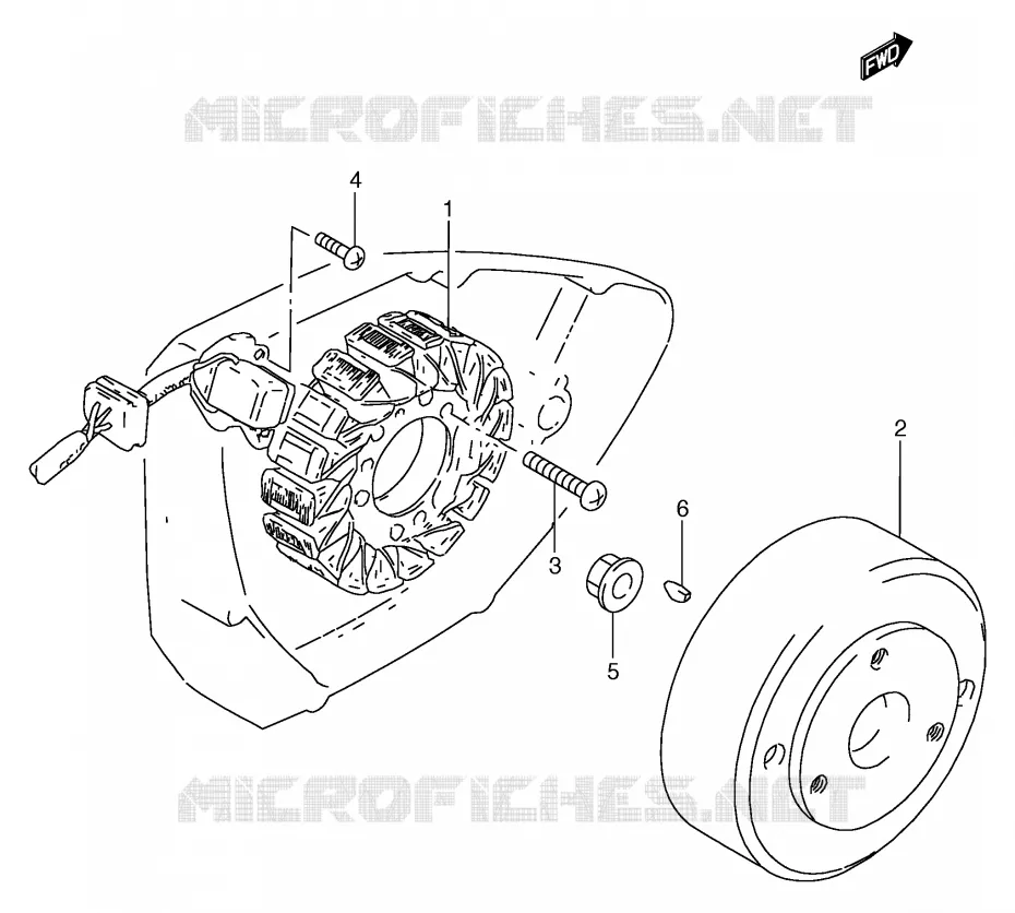 ALLUMAGE ROTOR - STATOR (VOIR NOTE) Suzuki MOTO 125 GS 1999  GS125ESX(E71)
