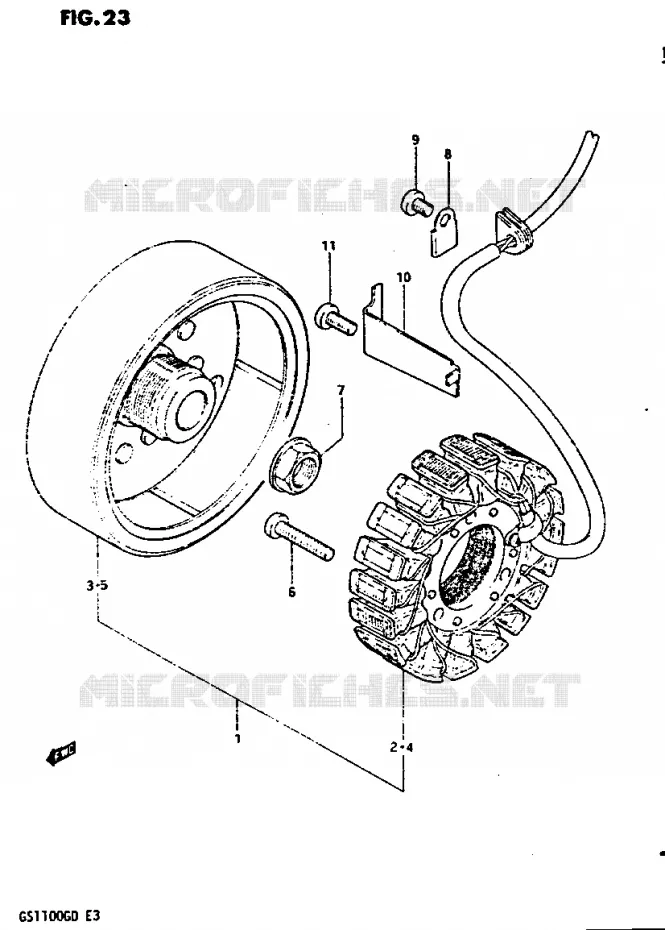 ALTERNATEUR Suzuki MOTO 1100 GS-G 1982  GS1100GZ(Z/D)