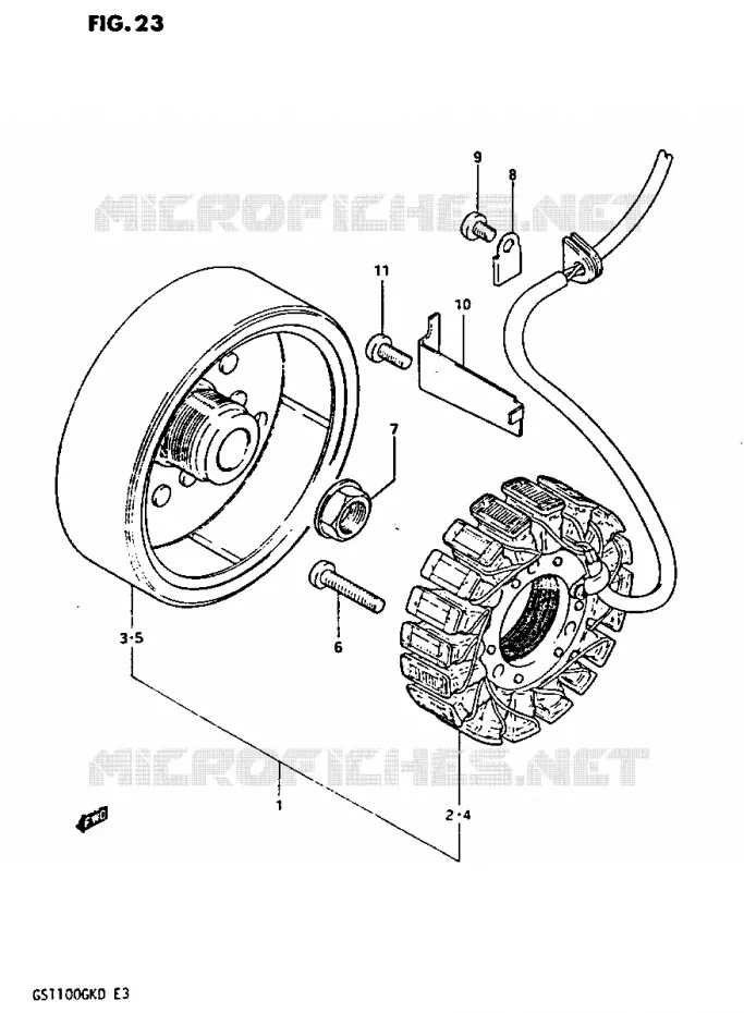 ALTERNATEUR Suzuki MOTO 1100 GS-G 1983  GS1100GKD(Z/2/D)