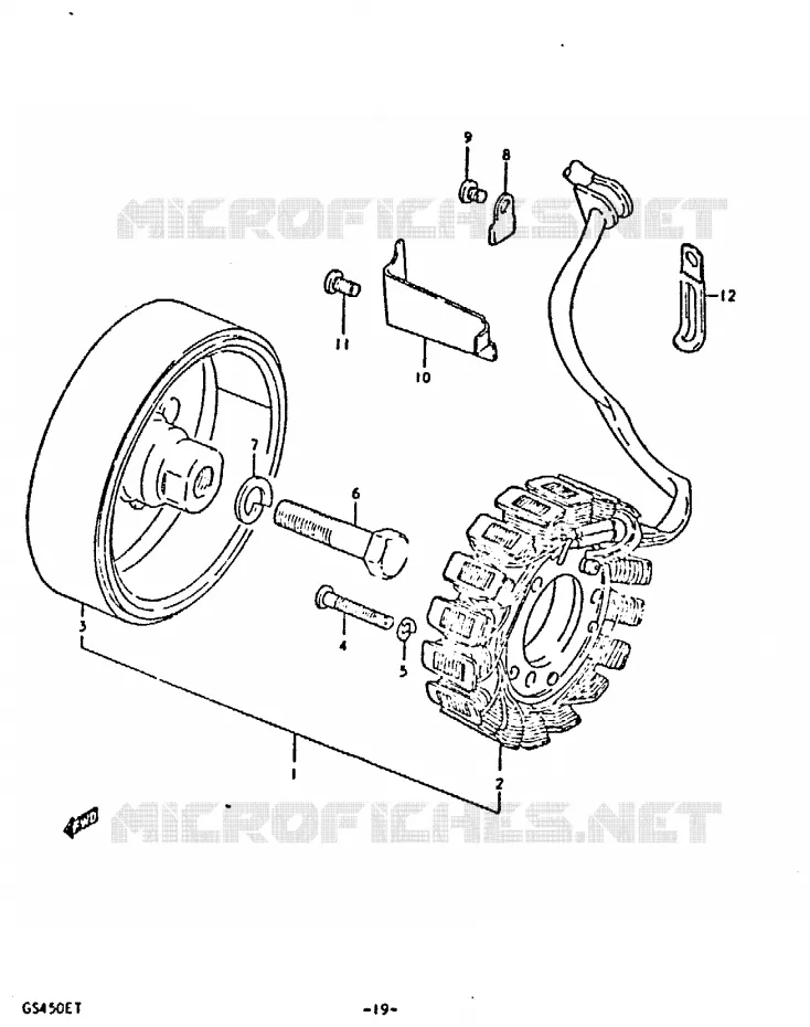 ALTERNATEUR Suzuki MOTO 450 GS-E 1980  GS450ET(T)
