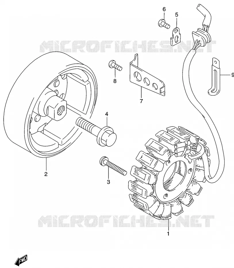 ALTERNATEUR Suzuki MOTO 500 GS-E 2003  GS500UK3(P19)