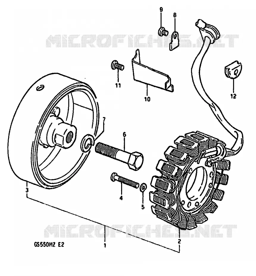 ALTERNATEUR Suzuki MOTO 550 GS 1981  GS550MX(X/Z)