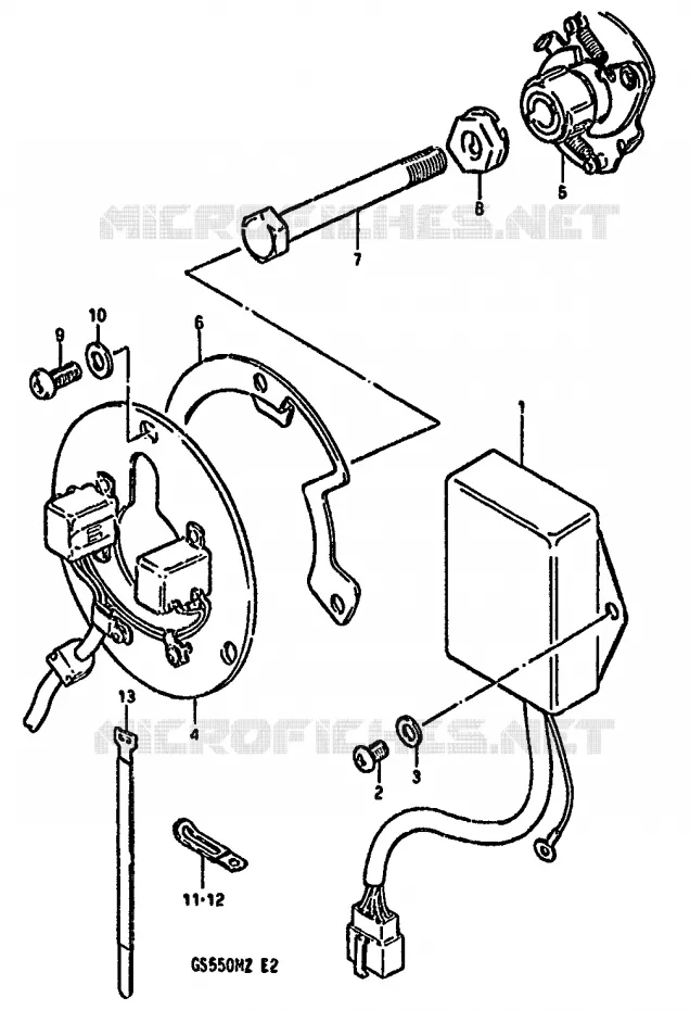 ALTERNATEUR Suzuki MOTO 550 GS 1982  GS550MZ(X/Z)