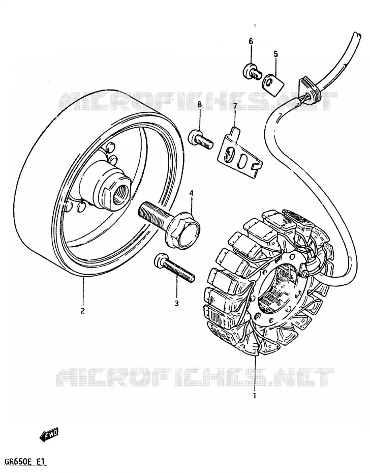 ALTERNATEUR Suzuki MOTO 650 TEMPTER 1983  GR650XD(D/E)
