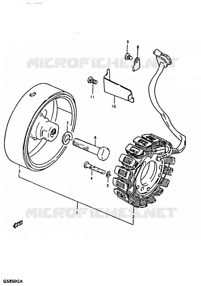 ALTERNATEUR Suzuki MOTO 850 GS 1981  GS850GX(T/X)