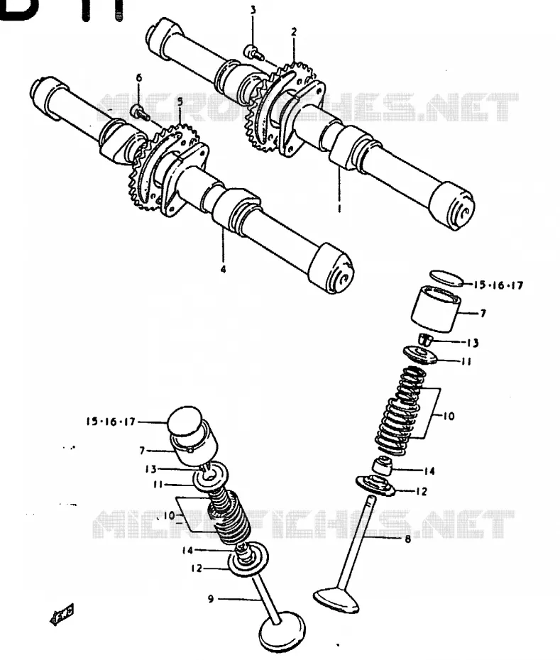 ARBRE A CAMES - SOUPAPES Suzuki MOTO 1000 GS 1978  GS1000EC(C/N)