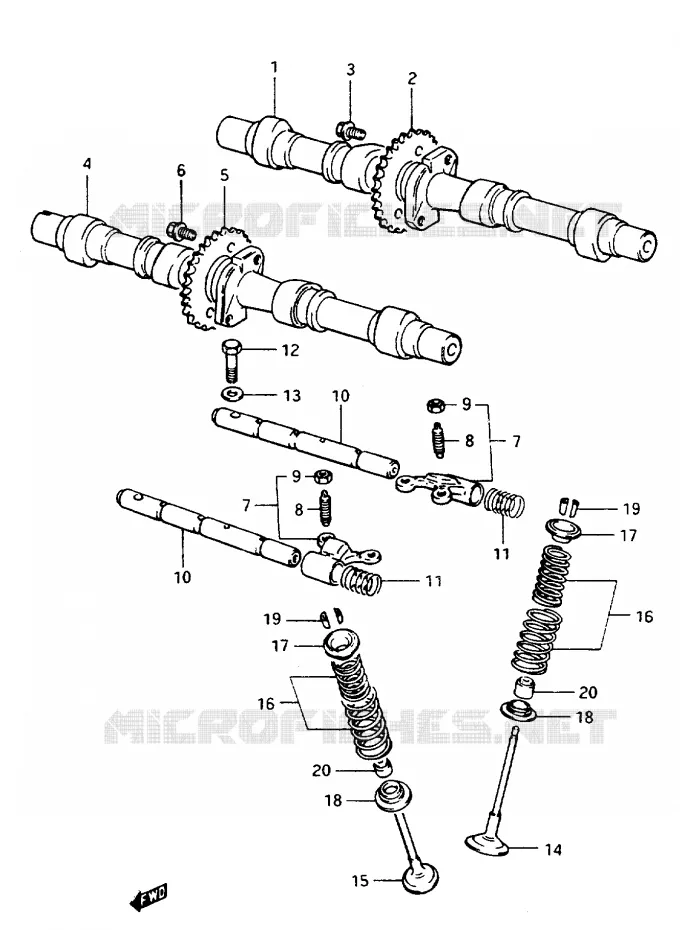 ARBRE A CAMES - SOUPAPES Suzuki MOTO 1150 GS 1985  GS1150ESF(E/F/G)