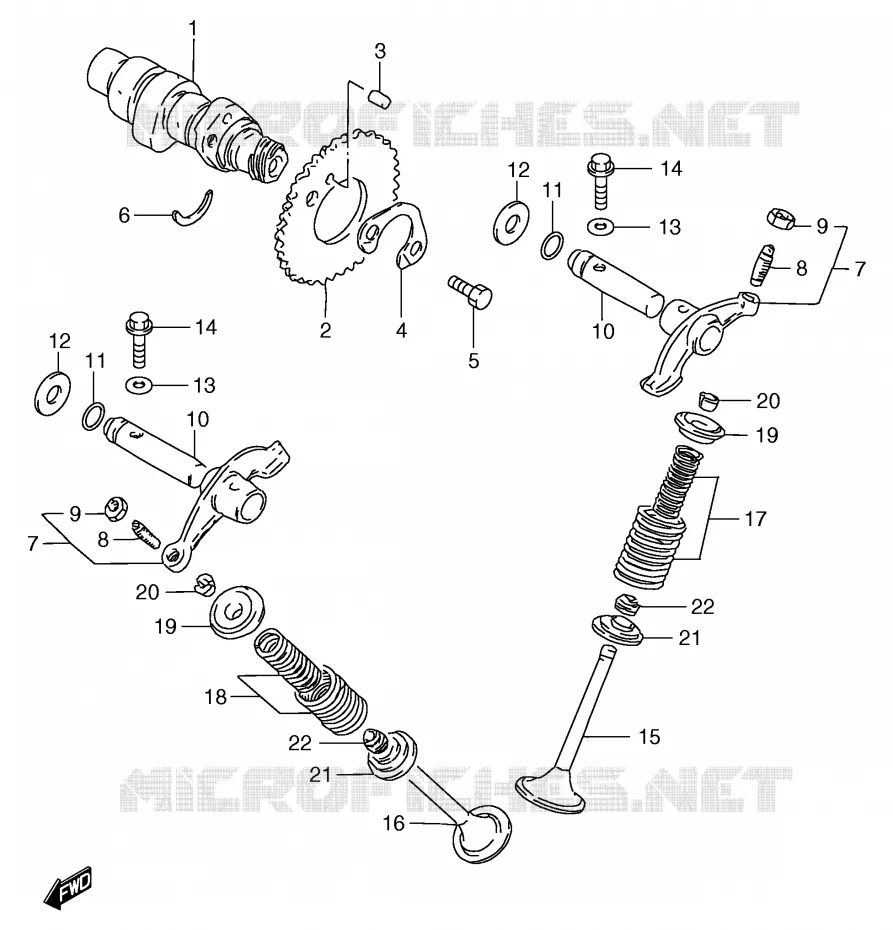 ARBRE A CAMES - SOUPAPES Suzuki MOTO 125 GS 2000  GS125UY(E71)