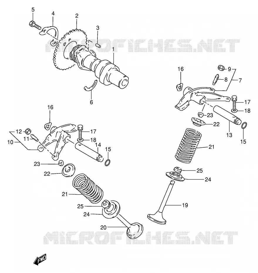 ARBRE A CAMES - SOUPAPES Suzuki MOTO 250 GN 1991  GN250M(E2)