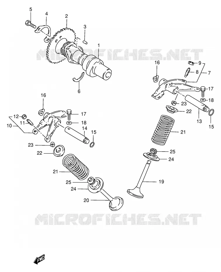 ARBRE A CAMES - SOUPAPES Suzuki MOTO 250 GN 2000  GN250EY(E2)