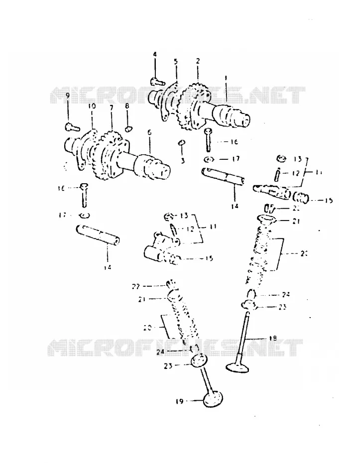 ARBRE A CAMES - SOUPAPES Suzuki MOTO 400 GSX 1996  GSX400LT(T/X)