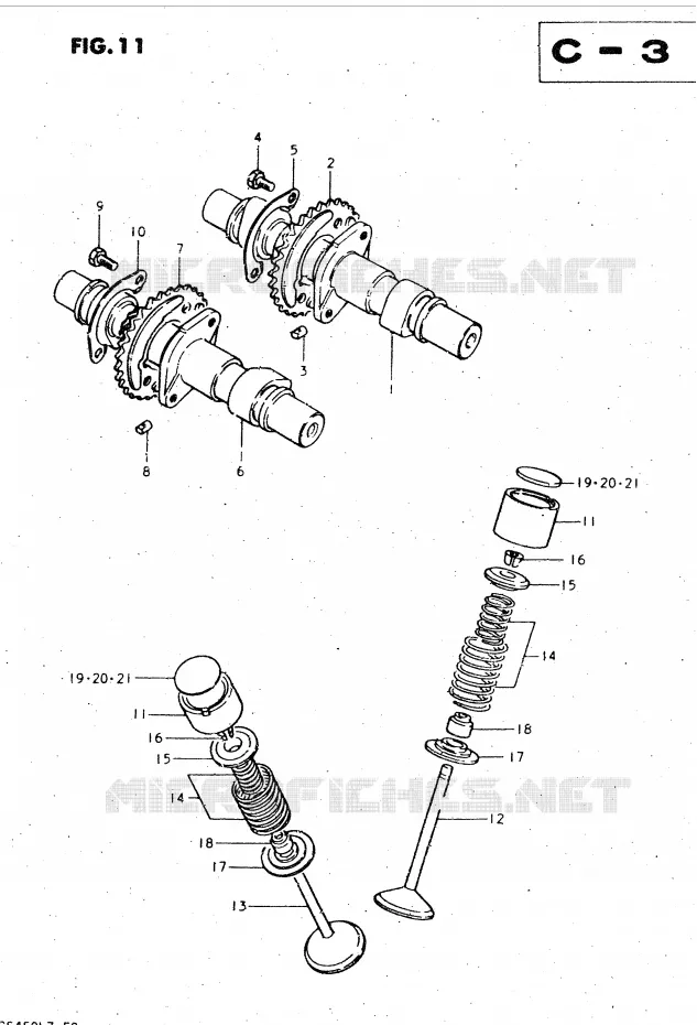 ARBRE A CAMES - SOUPAPES Suzuki MOTO 450 GS-L 1982  GS450LZ(E2)