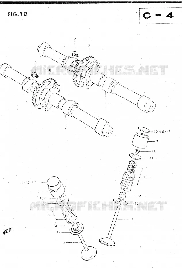 ARBRE A CAMES - SOUPAPES Suzuki MOTO 500 GS-E 1982  GS500EZ(Z/D)