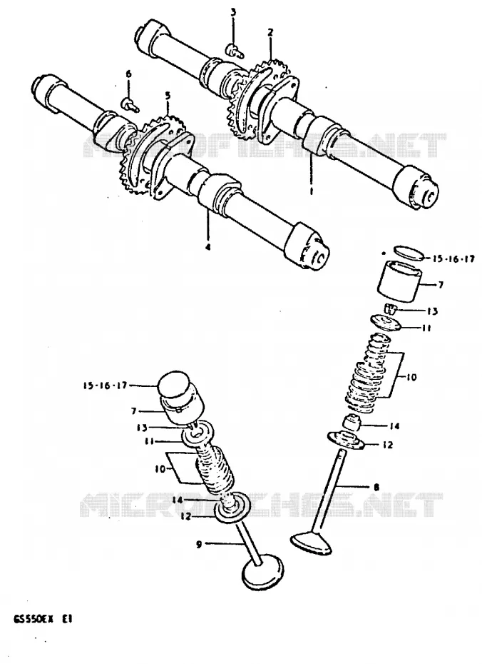 ARBRE A CAMES - SOUPAPES Suzuki MOTO 550 GS 1981  GS550EX(X)