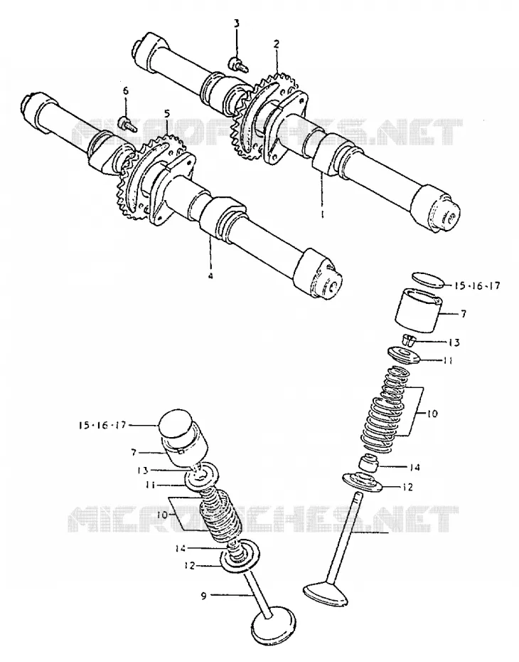 ARBRE A CAMES - SOUPAPES Suzuki MOTO 550 GS 1982  GS550LZ
